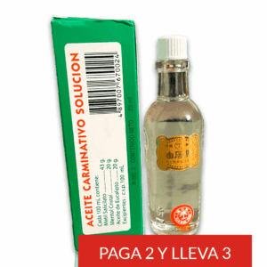 Pack 4: Aceite Carminativo "Árbol de Coco" – Tamaño mediano (25ml) x 3 pzas (Paga 2 y Lleva 3)